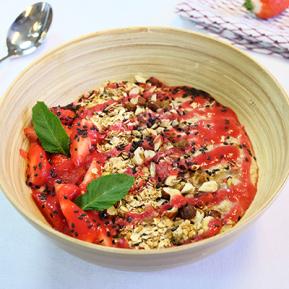 Granola Yoghurt And Rasperry Coulis