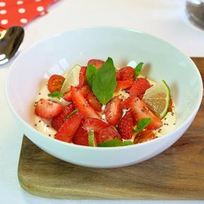 Strawberry Tomato And Basil Smoothies