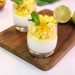 Fromage Blanc Panna Cotta With A Tartare Of Exotic Fruit